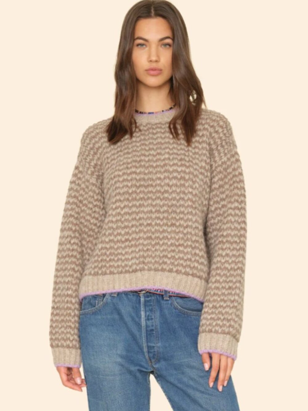 Xirena Cafe Au Lait Mabel Sweater NWT Size Medium - Picture 2 of 7